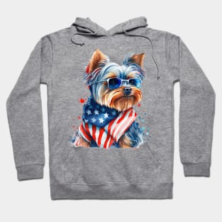 4th of July Yorkshire Terrier #5 Hoodie